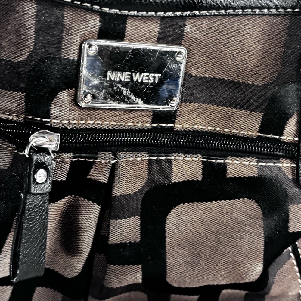 Nine West Black‎ and Brown Patterned Satchel - Picture 2 of 8